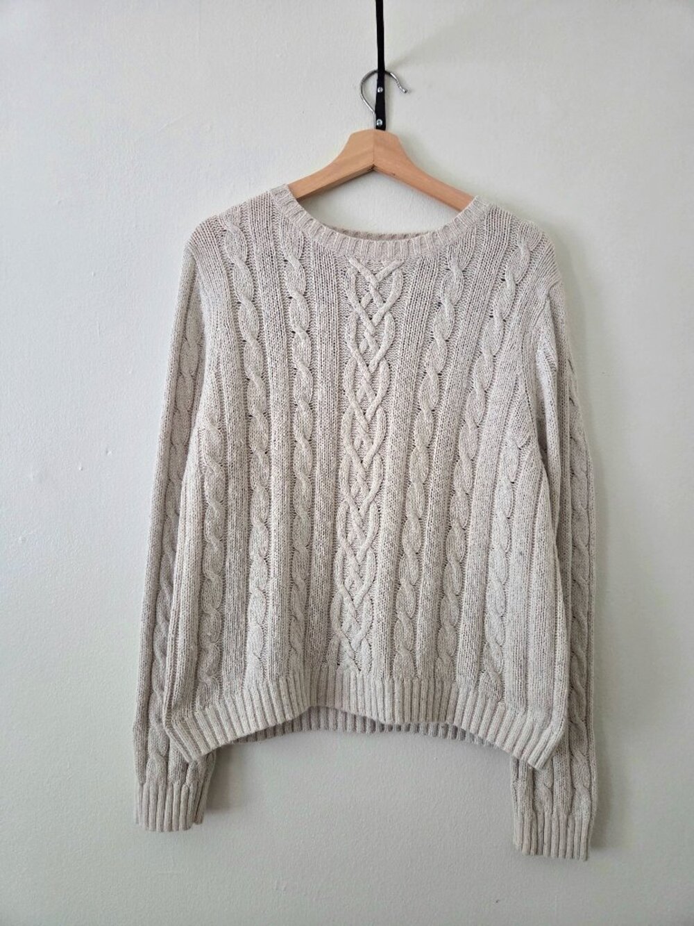 Liz Claiborne Silk Angora Blend Cable Knit Sweater